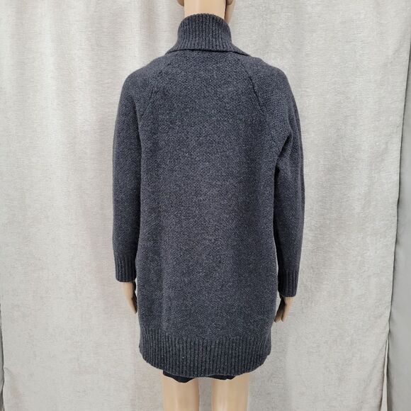 Catherine Malandrino Wool Cashmere Sweater Longline Cardigan Duster Charcoal - Picture 8 of 15